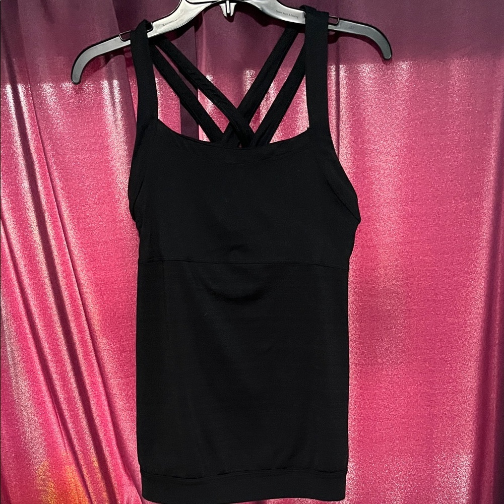 Athleta Black Cross-Back Tank Top